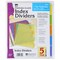Charles Leonard Index Dividers, 5-Tab, Assorted Colors, PK12 48500ST - alternate 2